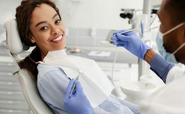 woman in dental appointment